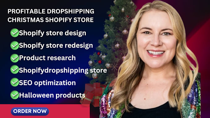 Gig Preview - Build profitable christmas dropshipping  oberlo halloween shopify store