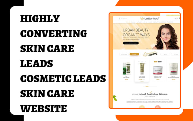 Gig Preview - Generate highly converting skin care leads cosmetic leads skin care website