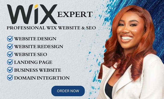 Gig Preview - Wix website design, wix website redesign and wix website seo