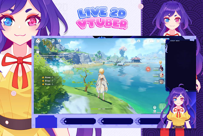 Gig Preview - Design and rig professional anime live2d vtuber model,live2d model