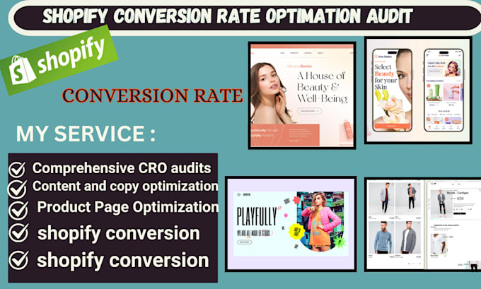 Gig Preview - Increase conversion rate optimization for shopify store, cro audit for website