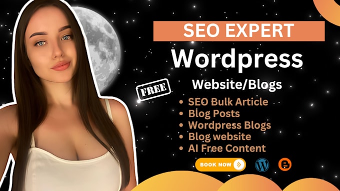 Gig Preview - Write SEO bulk articles and blog posts, wordpress blogs, website