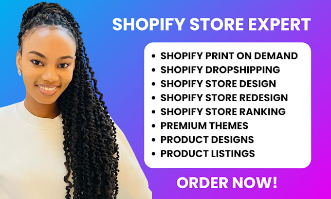 Gig Preview - Build shopify store shopify dropshipping shopify ecommerce shopify store design