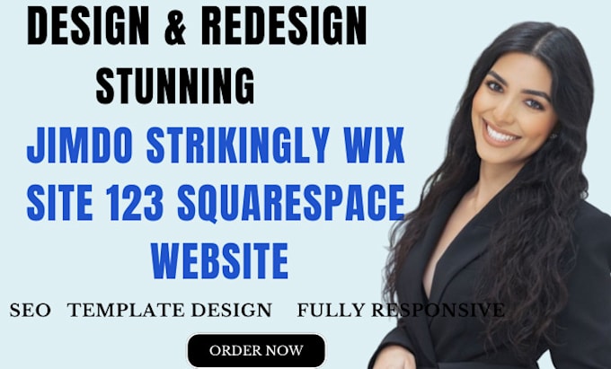 Gig Preview - Design and redesign jimdo strikingly squarespace and site123 website