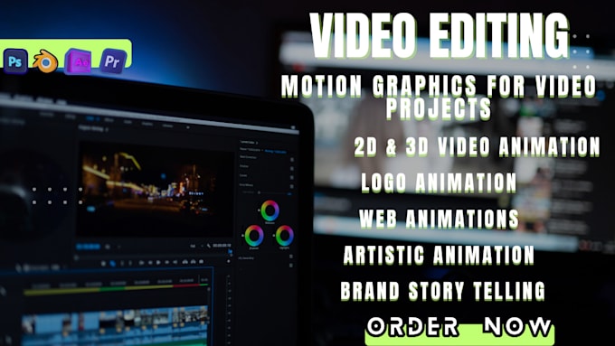 Gig Preview - Do text editing, create custom 3d logo animation, 2d motion graphic after effect