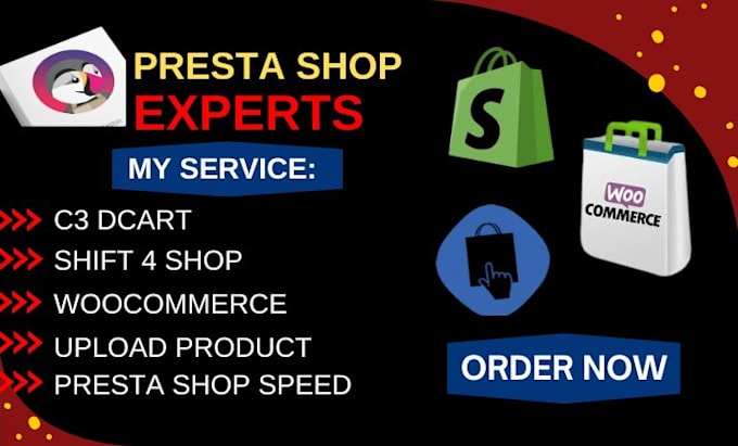 Gig Preview - Setup shift4shop woocommerce prestashop, c3dcart for your ecommerce shop