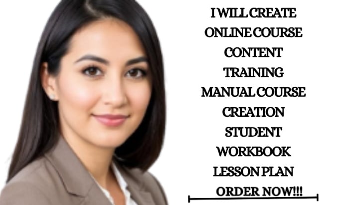 Gig Preview - Create online course content training manual course creation  student workbook