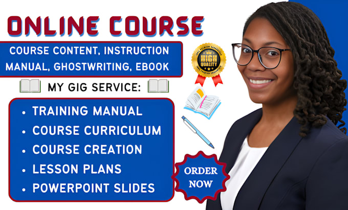 Bestseller - create online courses course curriculum content creation training manual and PPT