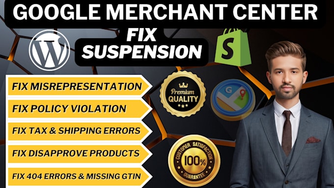 Gig Preview - Fix google merchant center suspension