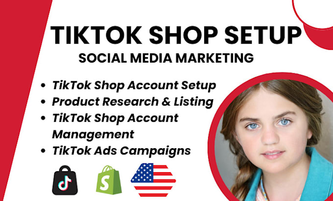 Gig Preview - Set up tiktok shop tiktok shop ads manager tiktok dropshipping tiktok marketing