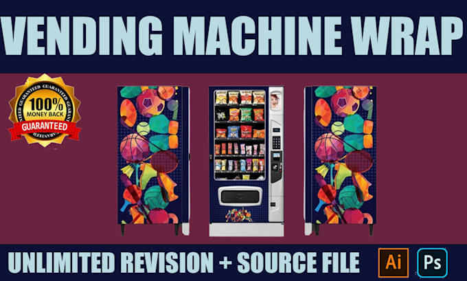 Gig Preview - Create wonderful  vending machine wrap, icecream,popcorn machine wrap