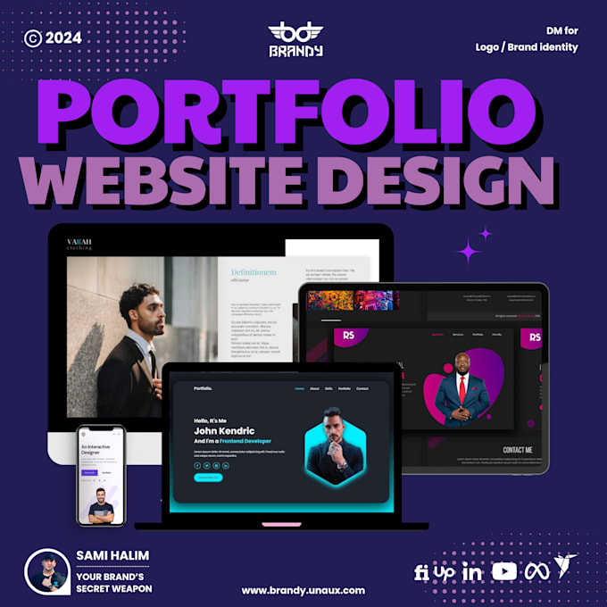 Gig Preview - Design a unique portfolio, e commerce, corporate website