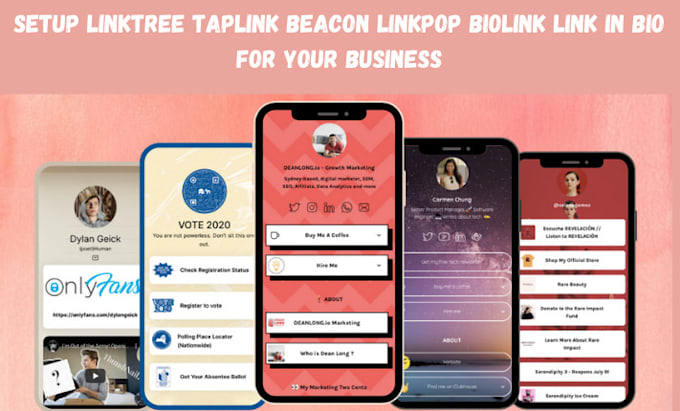 Gig Preview - Setup linktree taplink beacon linkpop biolink link in bio for your business