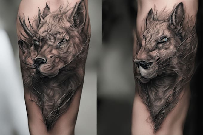 Gig Preview - Create your custom realistic tattoo design