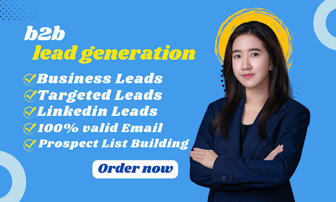 Gig Preview - B2b lead generation, linkedin lead generation and build a prospect email