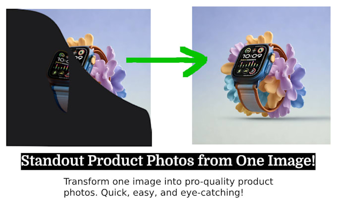 Gig Preview - Create pro product photos from 1 image