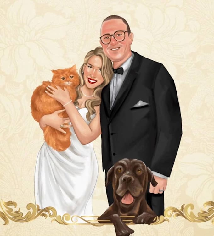 Bestseller - make realistic oil paint pet cartoon photo wedding picture oc game concept