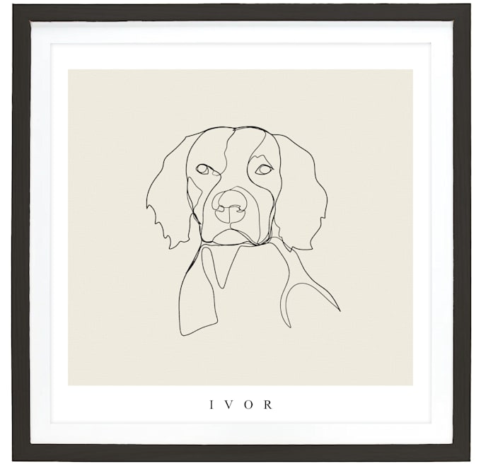 Gig Preview - Create a personal pet drawing with line art