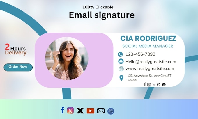 Gig Preview - Produce a professional and eye catching email signature