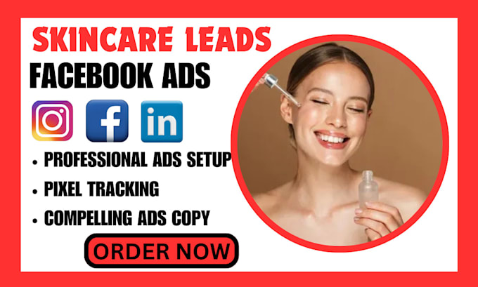 Gig Preview - Generate skincare leads beauty cosmetics leads via facebook ads