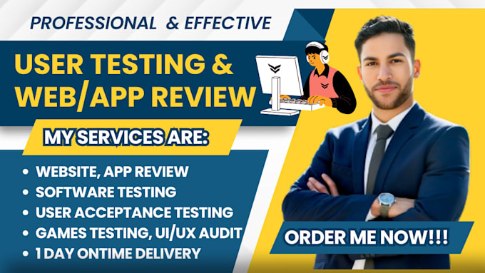 Gig Preview - Do professional QA testing review, website review or any app ux review