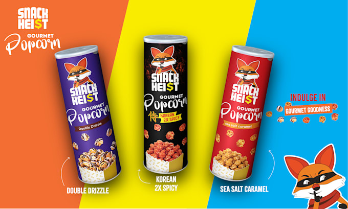 Gig Preview - Design flavor packed posters for snack heist branding