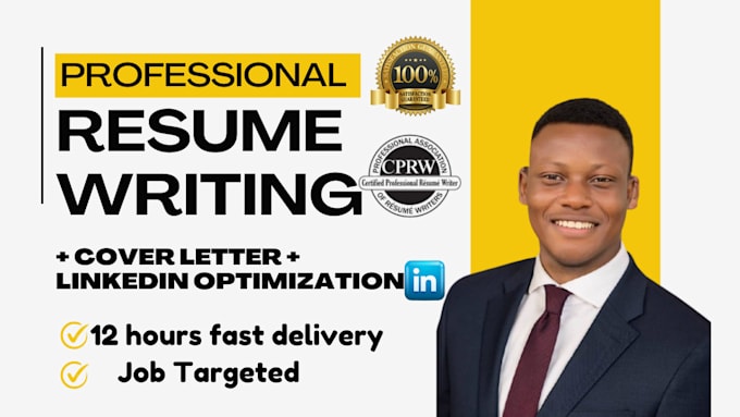 Gig Preview - Deliver a 12 hour professional resume writing service