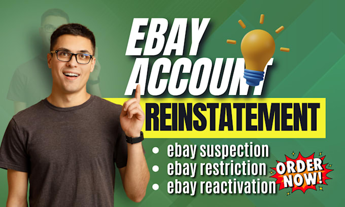 Gig Preview - Do ebay reinstatement, ebay account creation and unsuspended etsy creation