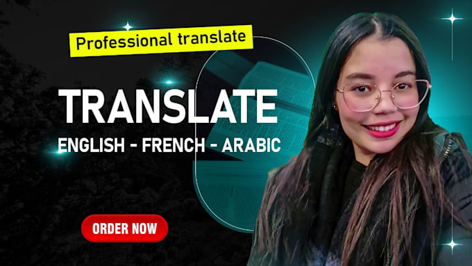 Bestseller - translate arabic, english and french in one day