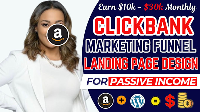 Gig Preview - Promote amazon affiliate website, clickbank affiliate sales funnel, landing page