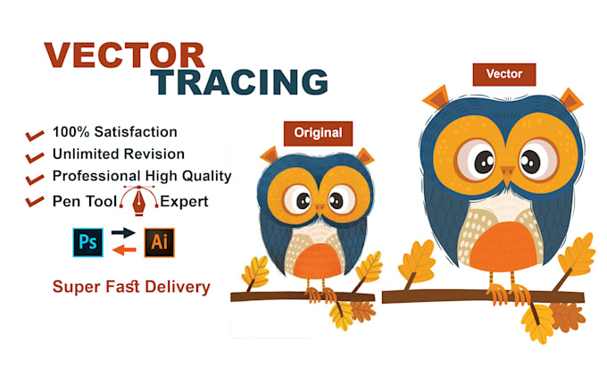 Gig Preview - Do vector tracing logo or image in adobe illustrator