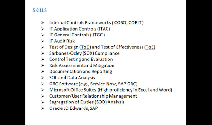 Bestseller - senior consultant  sox compliance  internal control testing  itgc  itac