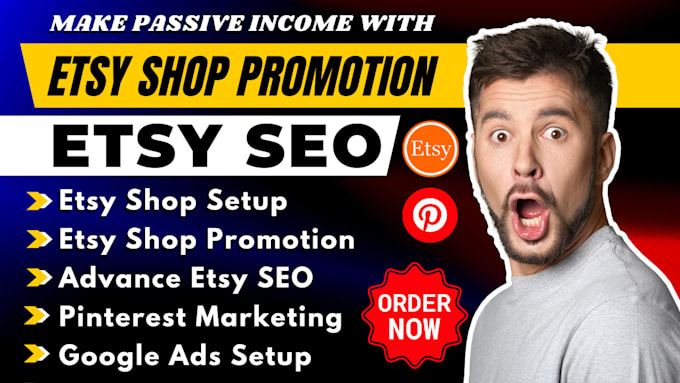 Gig Preview - Do etsy shop promotion, etsy SEO, etsy pinterest marketing to boost etsy sales