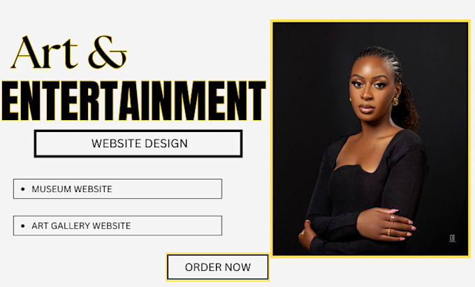 Gig Preview - Do art, entertainment website design art gallery website museum website design