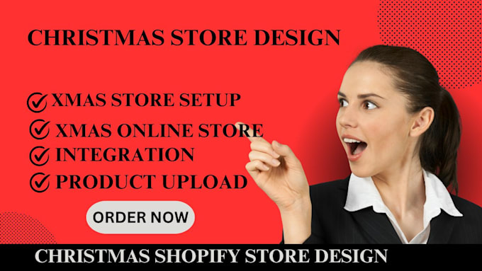 Gig Preview - Design christmas shopify store christmas dropshipping store