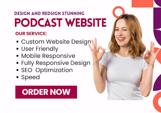 Gig Preview - Design a stunning podcast website