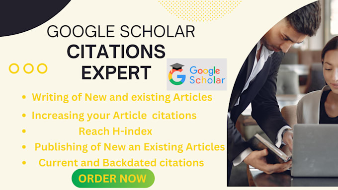 Gig Preview - Increase your google scholar  citations using researchgate, easychair, journals