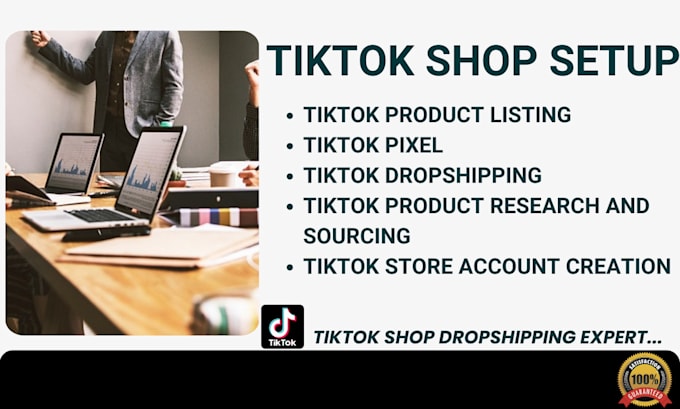 Gig Preview - Fix setup tiktok shop tiktok dropshipping install tiktok pixel,  product listing