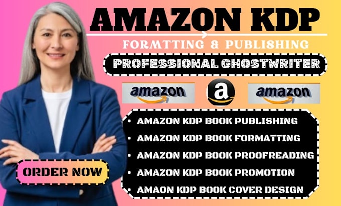 Gig Preview - Do amazon kdp book publishing book proofreading book formatting book promotion