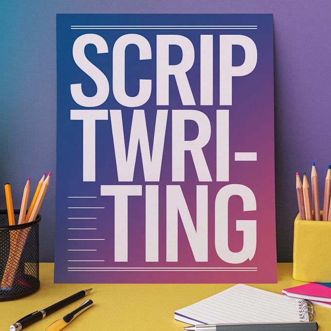 Gig Preview - Compelling scriptwriting services bring to your story to life