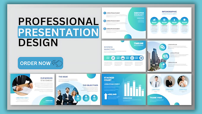 Gig Preview - Design pitch deck presentation google slide prezi clean powerpoint ppt template