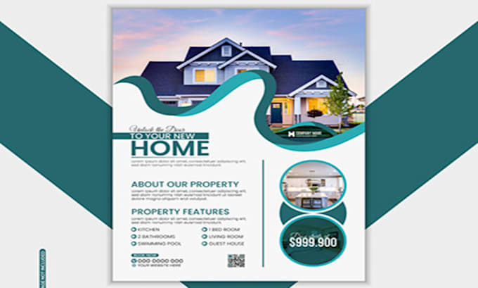 Gig Preview - Do a clean and modern real estate flyer design poster banner