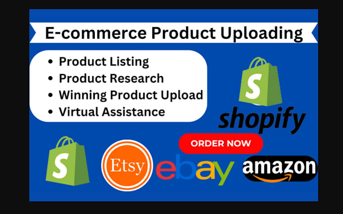 Gig Preview - In 24hrs add upload products to shopify woocomerce etsy ebay amazonstore listing