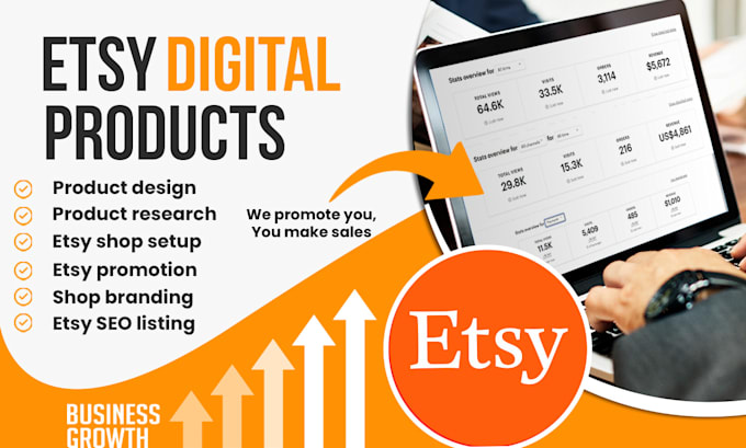 Bestseller - set up etsy shop, etsy digital products with optimized SEO listing