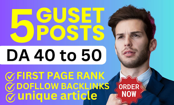 Gig Preview - Write and publish guset posts dofollow backlinks