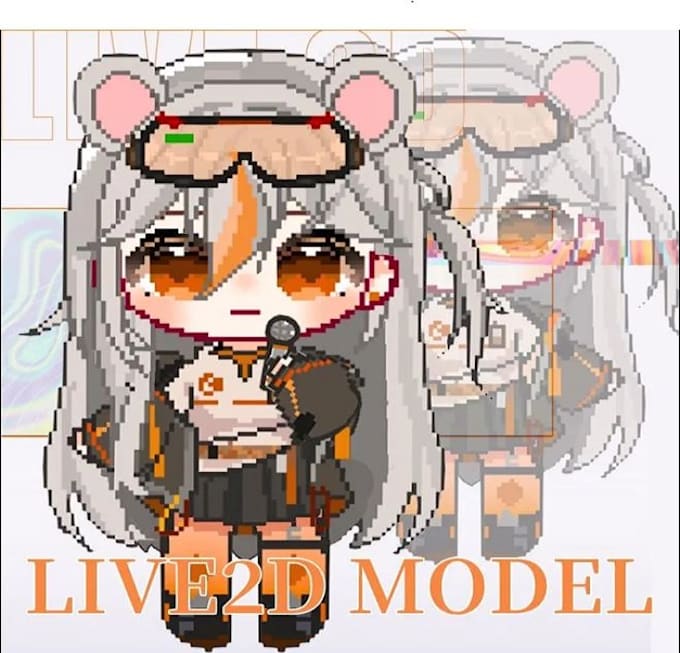 Gig Preview - Make a 2d pixel vtuber model, live2d pixel vtuber model, live2d pixel rigging