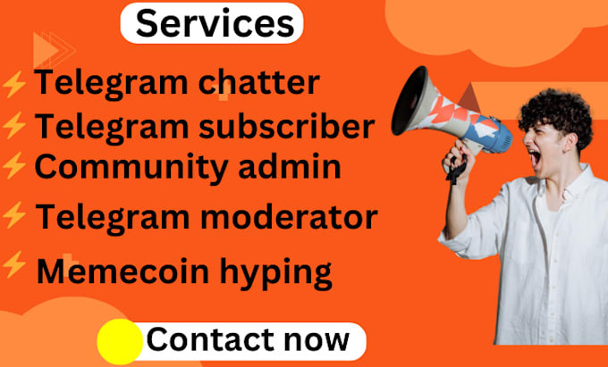 Gig Preview - Be your community manager plus telegram chatter with moderator for your tg