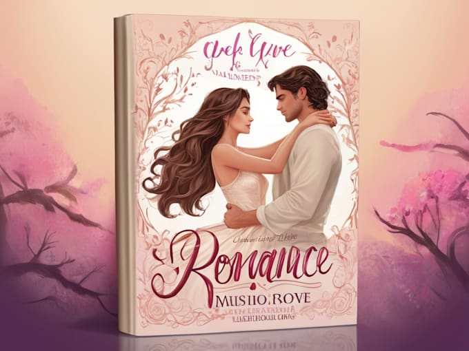 Bestseller - draw illustrated romance book cover design