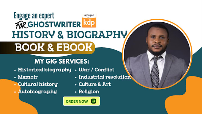 Gig Preview - Ghostwrite your history and biography ebook, memoir, culture, autobiography