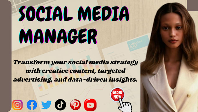 Gig Preview - Be your social media marketing manager content creator